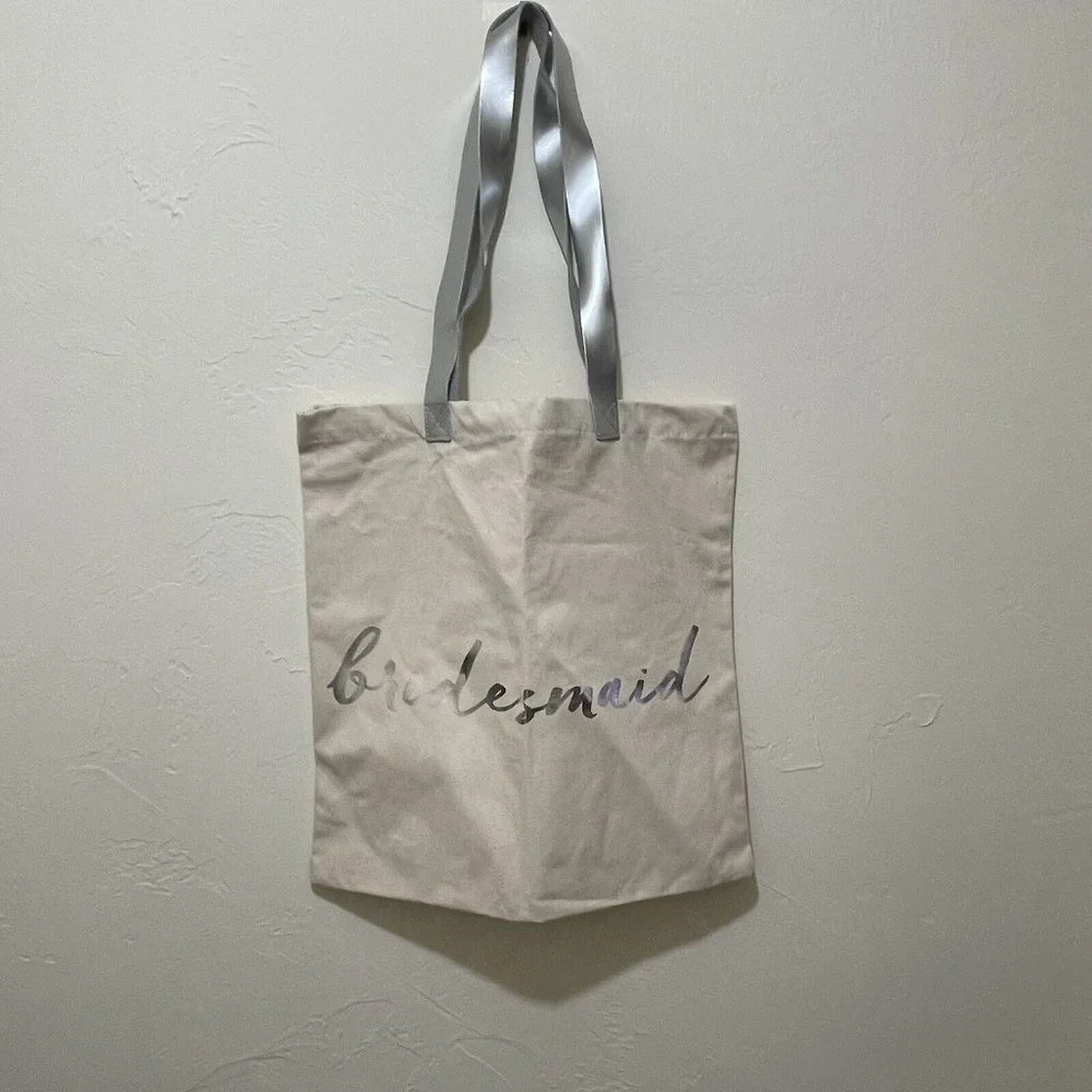 Rosanna‎ Cream and Silver Bridesmaid Tote bag Shopping Wedding Gift